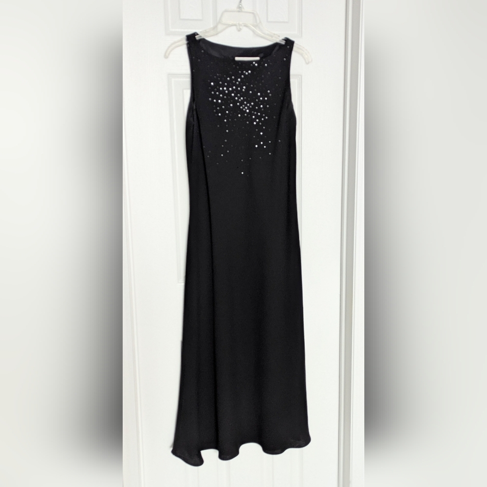 Jones New York Women's (Size 10) Formal Black Maxi/Long Dress/Gown with Sequins